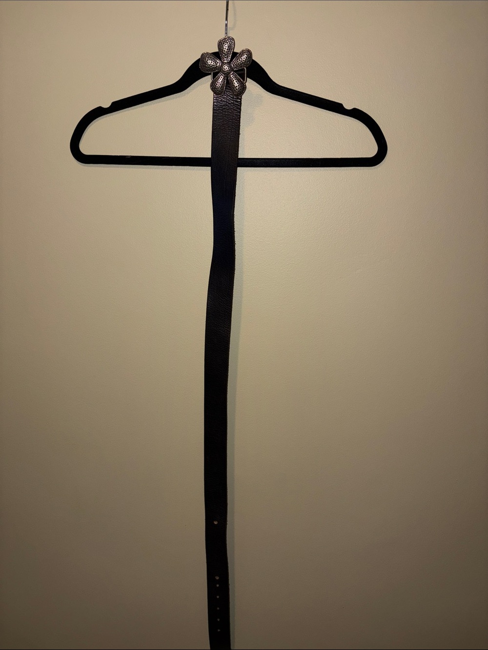 Silpada | Brown Leather Belt with Floral Buckle